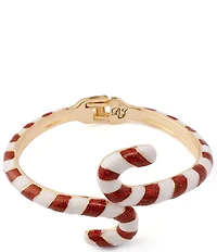 Betsey Johnson Santa Baby Christmas Candy Cane Bangle Bracelet