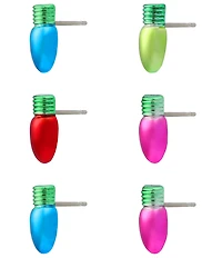 Betsey Johnson Santa Baby Christmas Lights Stud Earrings Set