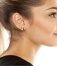 Betsey Johnson Santa Baby Christmas Lights Stud Earrings Set