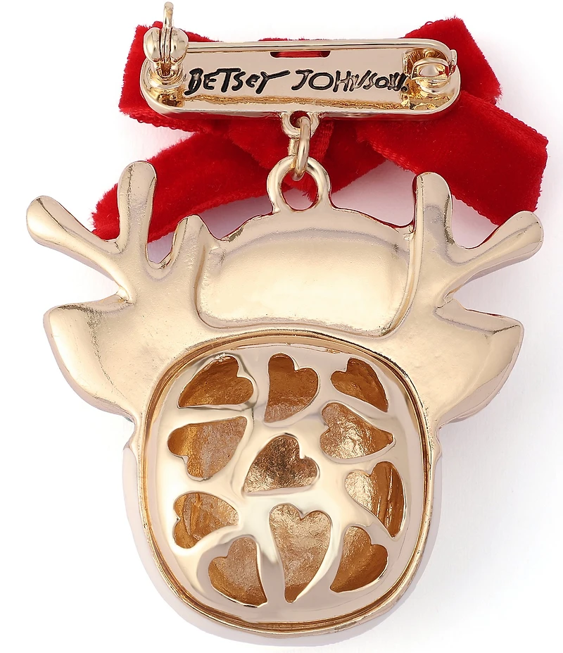 Betsey Johnson Santa Baby Christmas Reindeer Pin