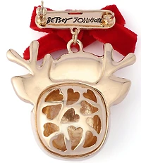 Betsey Johnson Santa Baby Christmas Reindeer Pin