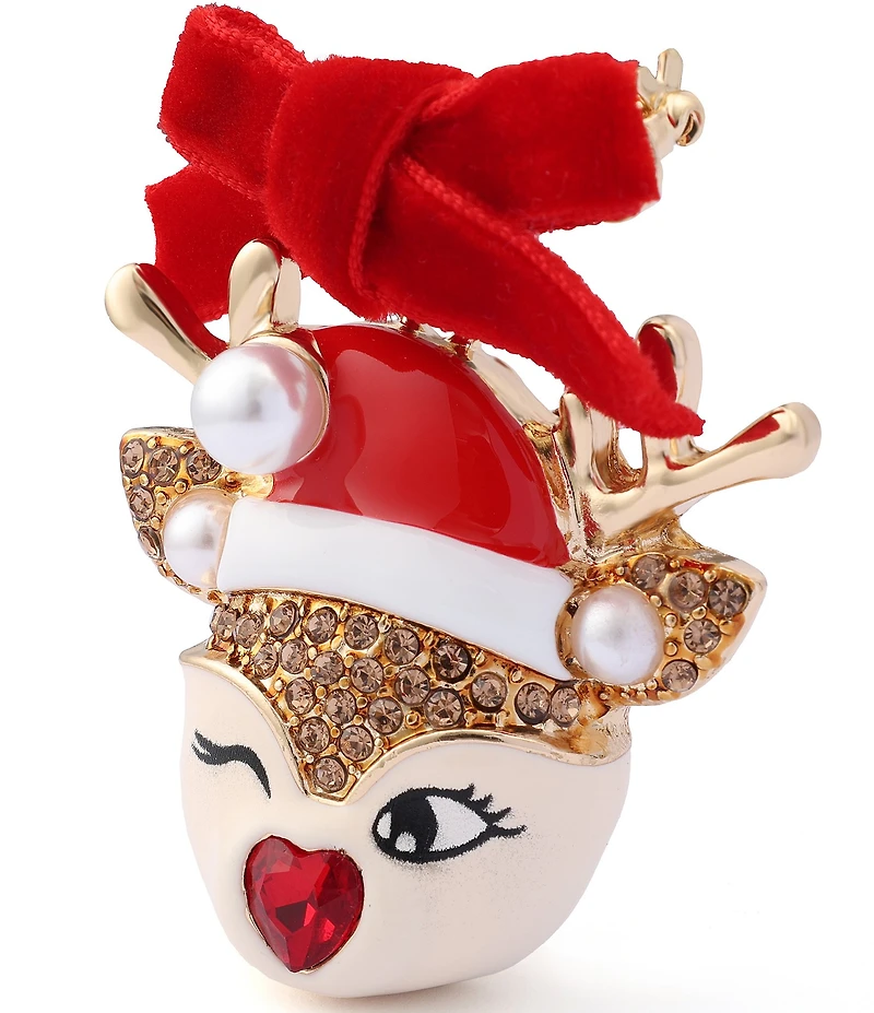 Betsey Johnson Santa Baby Christmas Reindeer Pin