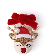 Betsey Johnson Santa Baby Christmas Reindeer Pin
