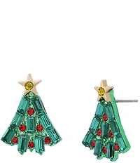 Betsey Johnson Santa Baby Christmas Tree Stud Earrings