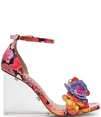Betsey Johnson Santino Butterfly and Flower Wedge Dress Sandals