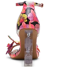 Betsey Johnson Santino Butterfly and Flower Wedge Dress Sandals