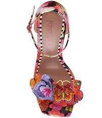 Betsey Johnson Santino Butterfly and Flower Wedge Dress Sandals