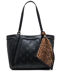 Betsey Johnson Scarf Detail Skullicious Tote Bag