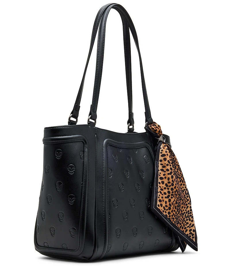 Betsey Johnson Scarf Detail Skullicious Tote Bag