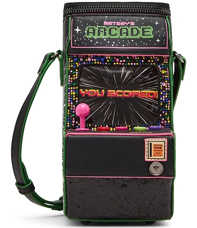 Betsey Johnson Scored Arcade Novelty Crossbody Bag