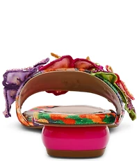 Betsey Johnson Scottyy Flower Embellished Slide Sandals