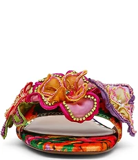 Betsey Johnson Scottyy Flower Embellished Slide Sandals