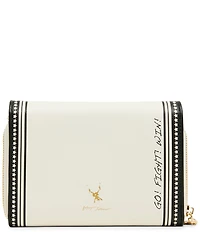 Betsey Johnson Shake Your Pom Poms Cheer Gameday Wallet Crossbody Clutch Bag