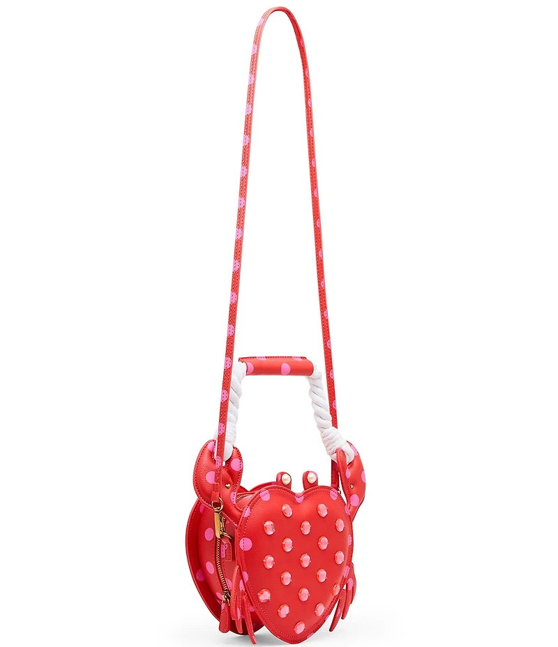 Betsey Johnson Shell Raiser Lobster Rhinestone Shoulder Bag