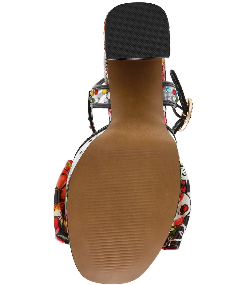 Betsey Johnson Shelley Iconic Artwork Capsule Designed Platform Dress Sandals