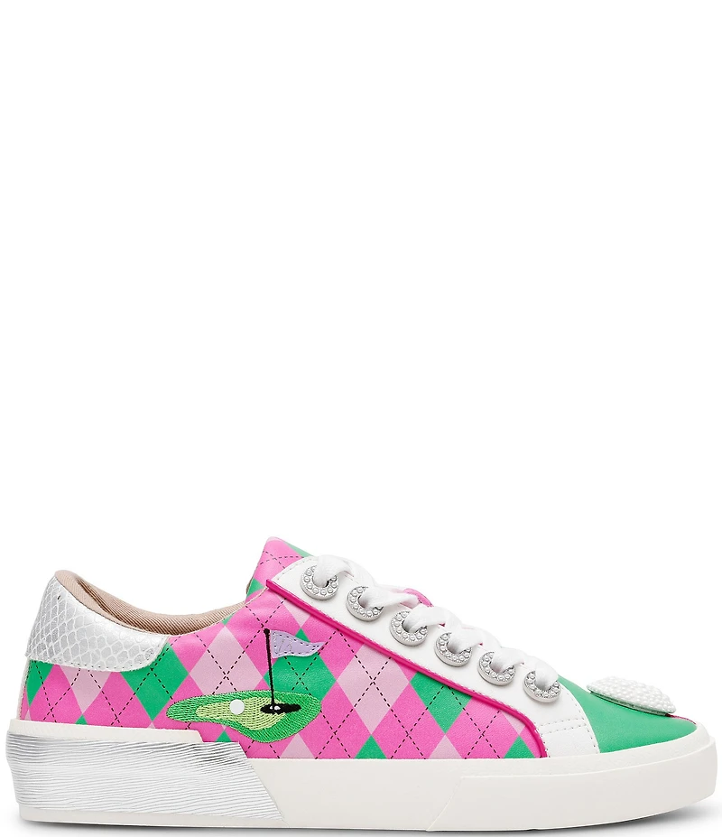Betsey Johnson Sherrie Argyle Golf Print Sneakers