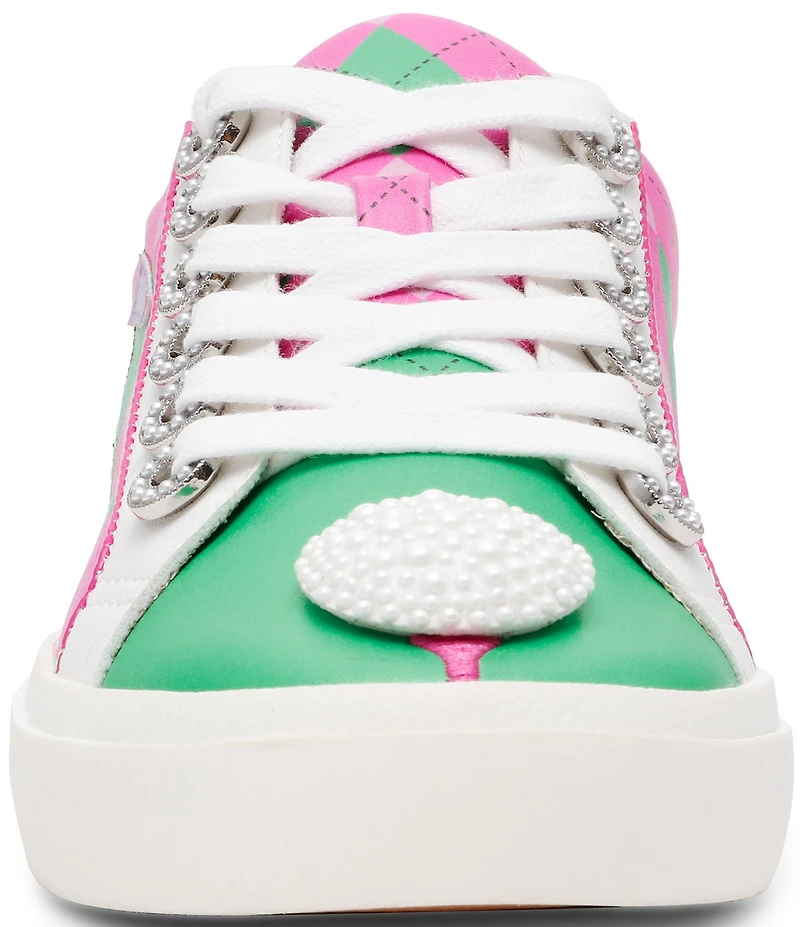 Betsey Johnson Sherrie Argyle Golf Print Sneakers