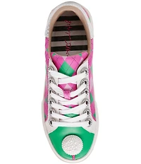 Betsey Johnson Sherrie Argyle Golf Print Sneakers