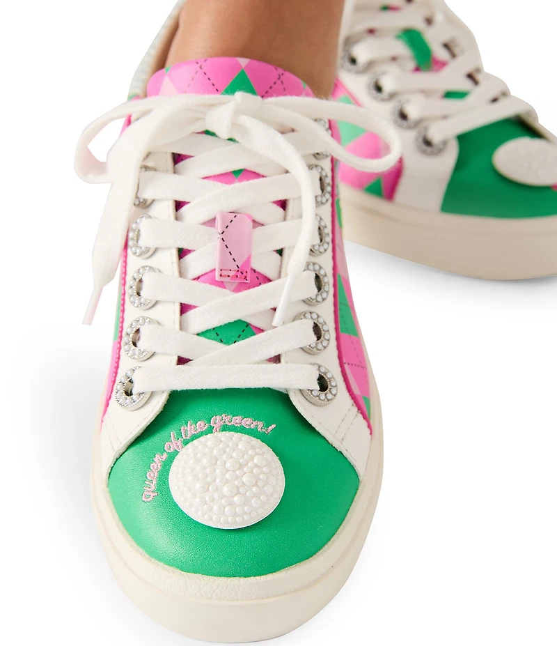 Betsey Johnson Sherrie Argyle Golf Print Sneakers