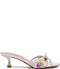 Betsey Johnson Shirley Bow Detailed Kitten Heel Dress Sandals