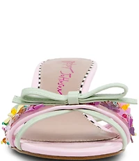Betsey Johnson Shirley Bow Detailed Kitten Heel Dress Sandals