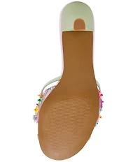 Betsey Johnson Shirley Bow Detailed Kitten Heel Dress Sandals