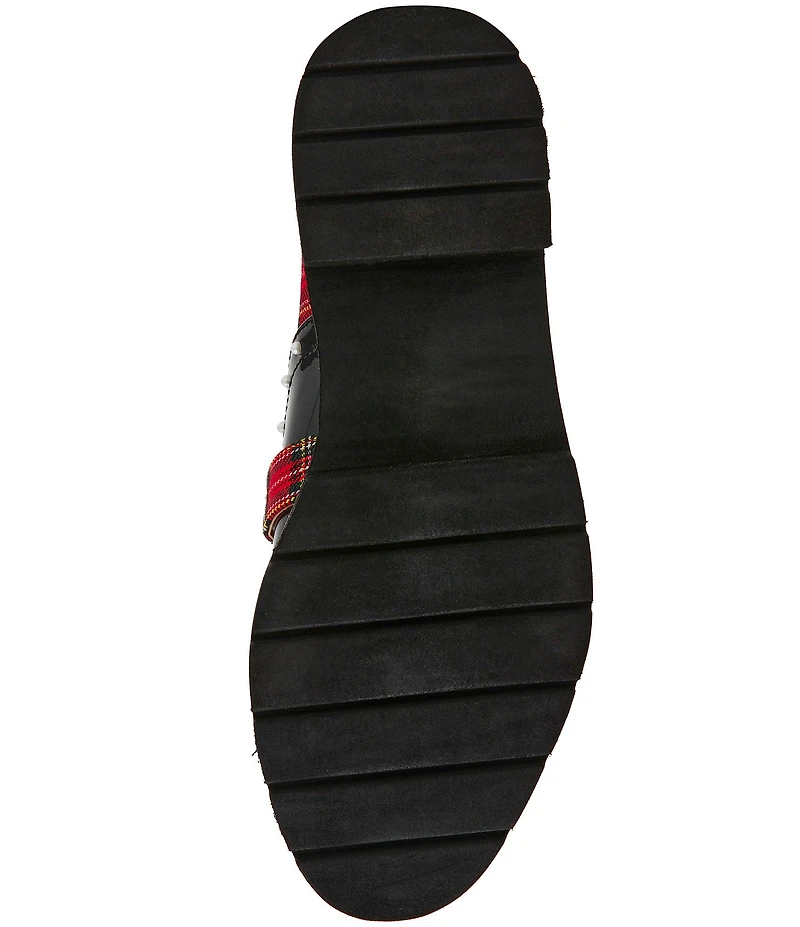 Betsey Johnson Simonee Mixed Print Pearl Ornamented Platform Oxfords