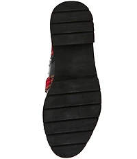 Betsey Johnson Simonee Mixed Print Pearl Ornamented Platform Oxfords