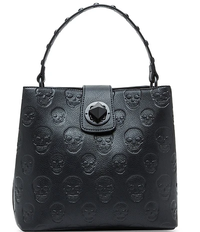 Betsey Johnson Skull Embossed Bucket Bag