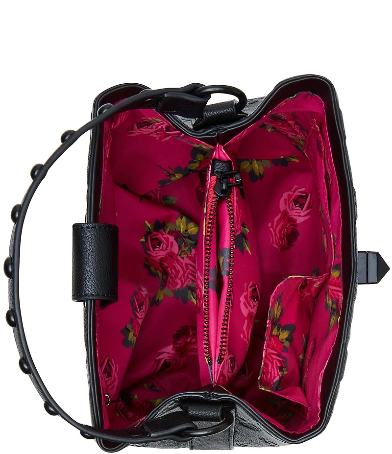 Betsey Johnson Skull Embossed Bucket Bag