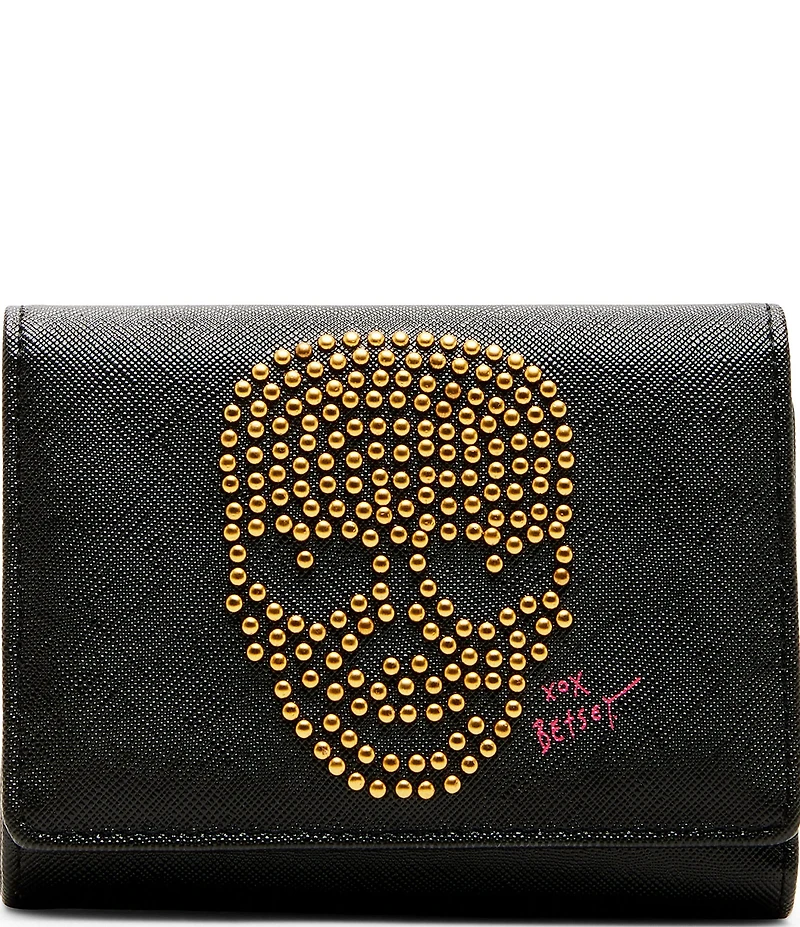 Betsey Johnson Skull Embossed Trifold Wallet