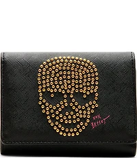Betsey Johnson Skull Embossed Trifold Wallet