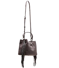 Betsey Johnson Skully Fringe Bucket Bag