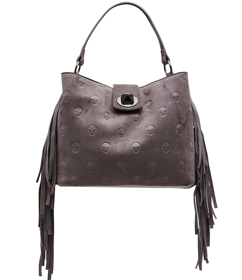 Betsey Johnson Skully Fringe Bucket Bag