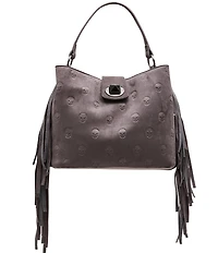 Betsey Johnson Skully Fringe Bucket Bag