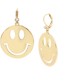 Betsey Johnson Smiley Novelty Orbital Earrings