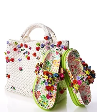 Betsey Johnson Sprinkles Woven Satchel Bag