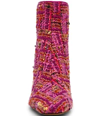 Betsey Johnson Stevie Plaid Block Heel Booties