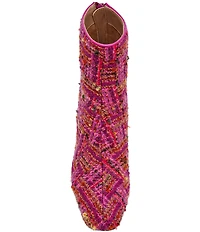 Betsey Johnson Stevie Plaid Block Heel Booties