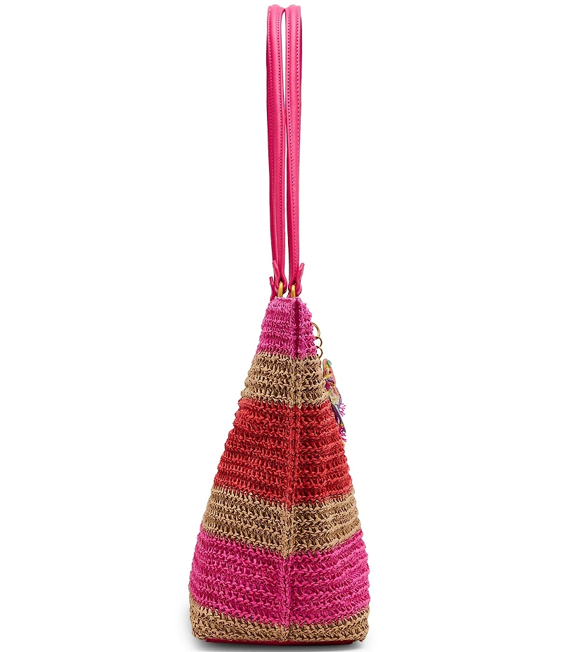 Betsey Johnson Stripe Tease Crochet Striped Tote