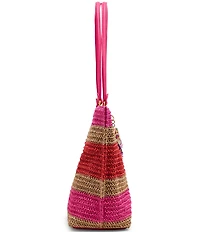 Betsey Johnson Stripe Tease Crochet Striped Tote