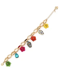 Betsey Johnson Sugar Skull Charm Line Bracelet