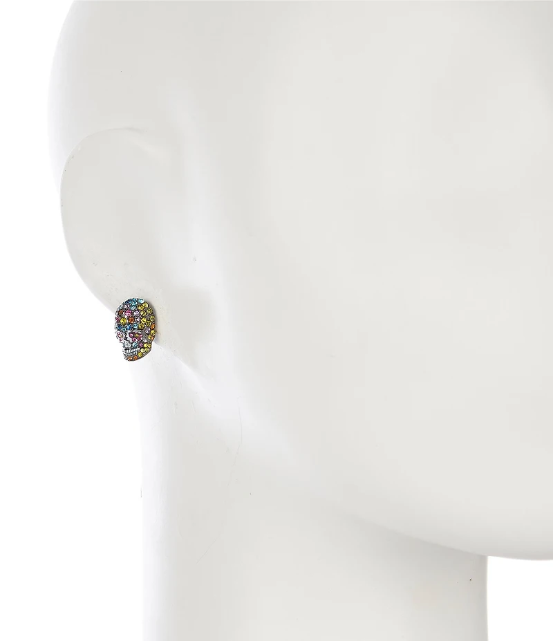 Betsey Johnson Sugar Skull Stud Earrings