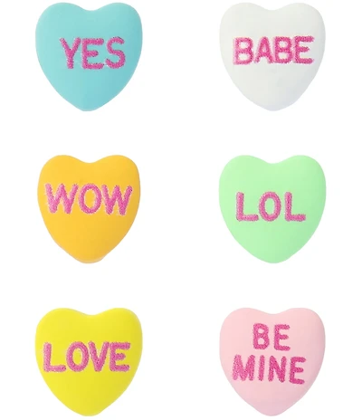 Betsey Johnson Sweetheart 6 Single Stud Earring Set