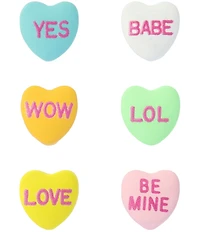 Betsey Johnson Sweetheart 6 Single Stud Earring Set