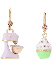 Betsey Johnson Sweetheart Cupcake Mismatch Drop Earrings