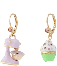 Betsey Johnson Sweetheart Cupcake Mismatch Drop Earrings