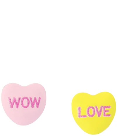 Betsey Johnson Sweetheart Mismatch Stud Earrings