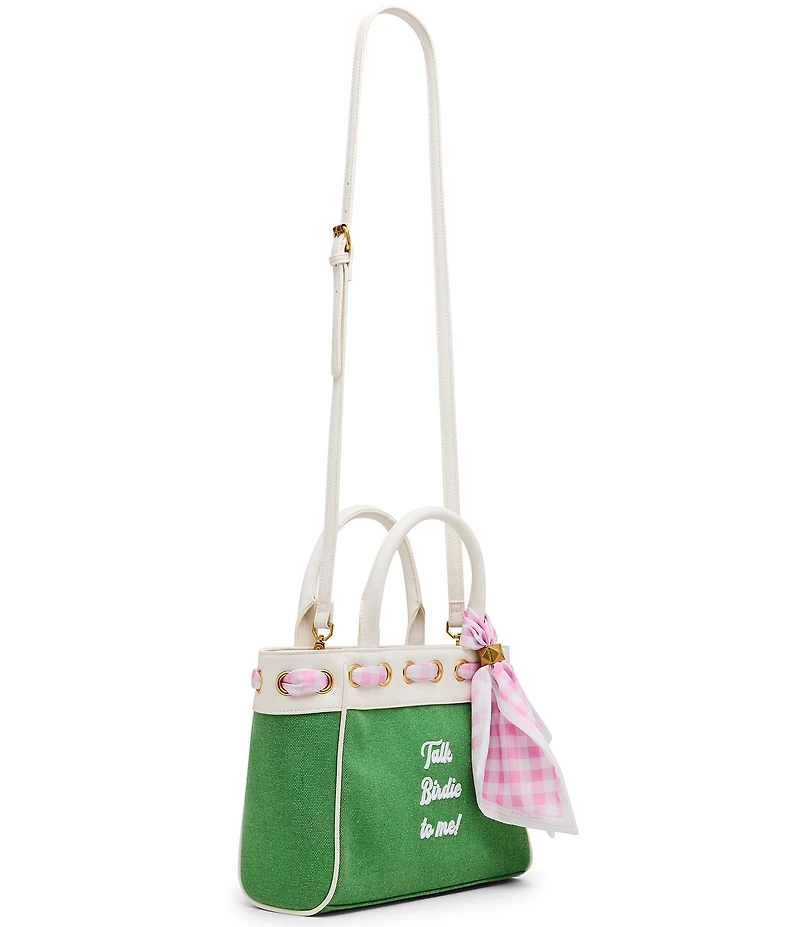 Betsey Johnson Talk Birdie To Me Scarf Handle Satchel Bag