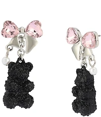 Betsey Johnson Teddy Bear Drop Earrings